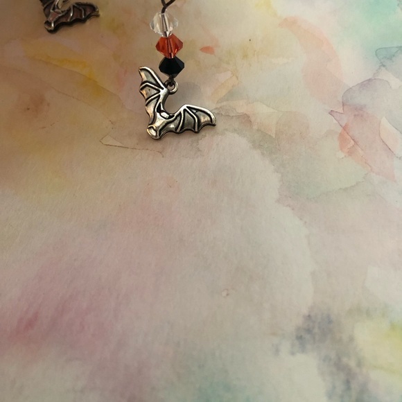 Czech crystal bat leverback  earrings - Picture 5 of 10